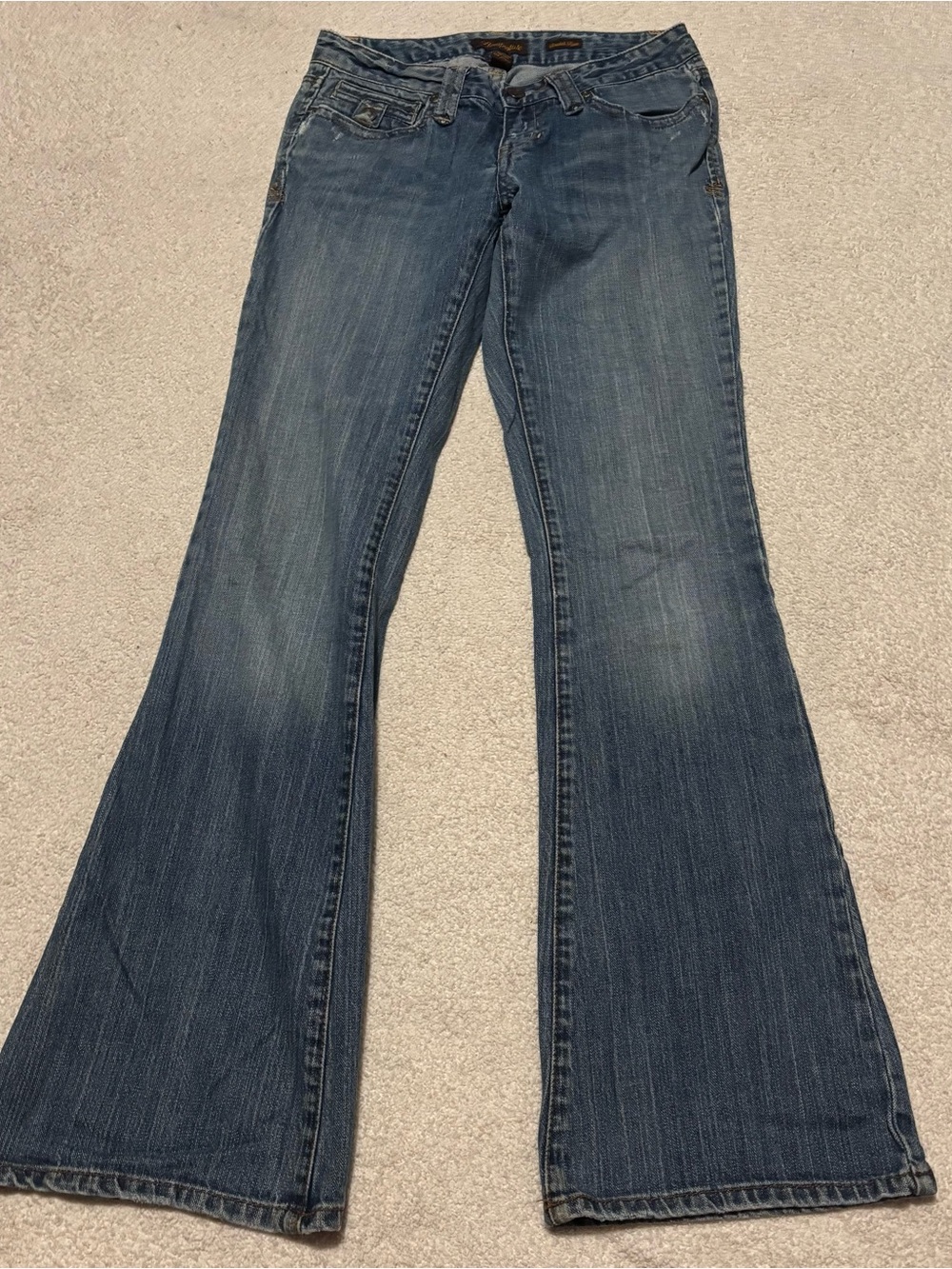 Aeropostale Women's Medium Blue Flared Jeans Y2K